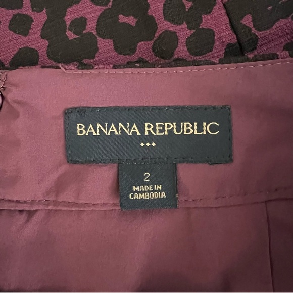 Banana Republic Purple Animal Print Pencil Skirt - Picture 6 of 6